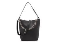 Draped Charm Bucket Bag Black view