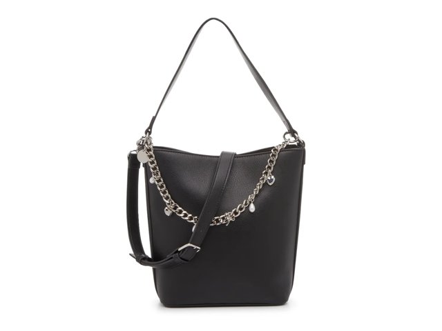 Draped Charm Bucket Bag