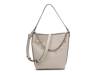 Draped Charm Bucket Bag Stone Taupe view