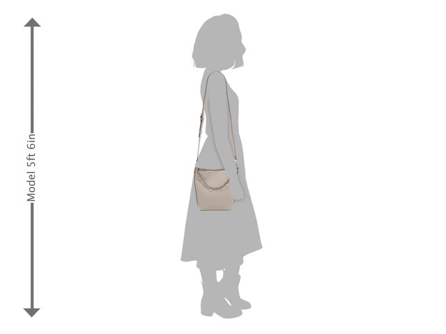 Draped Charm Bucket Bag