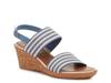 Vienne Wedge Sandal Blue/White Stripe view