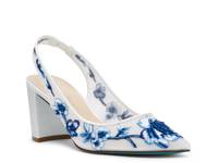 Page Pump White/Blue Floral Print view