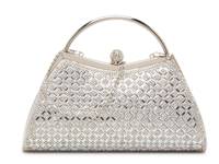 Glitter Diamond Clutch Silver view