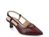 Padma Pump Dark Red Snake Print view