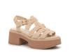 Linz Platform Sandal Natural Beige Raffia view