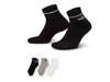 Logo Women's Quarter Ankle Socks - 3 Pack Black/White/Taupe view