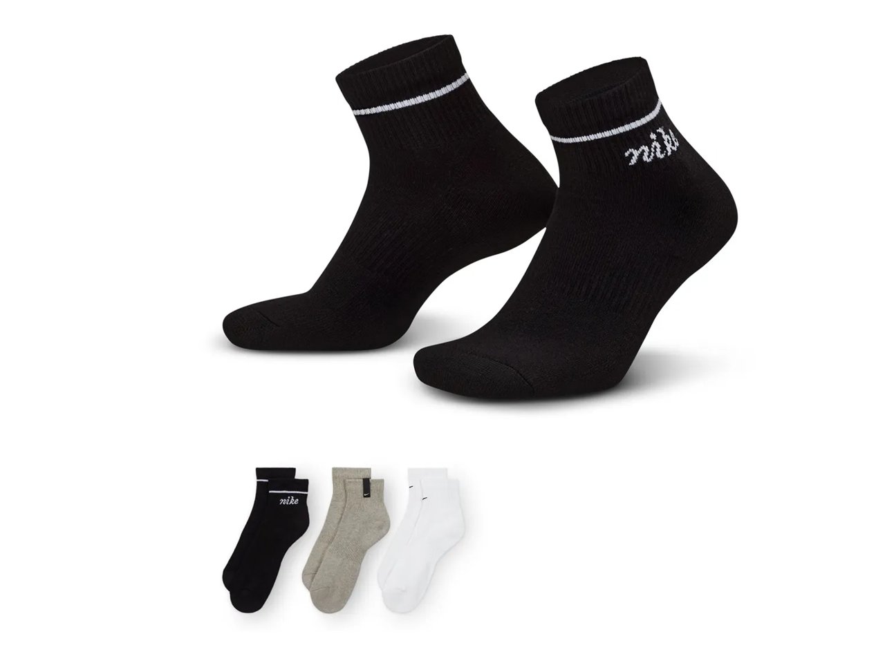 Logo Women's Quarter Ankle Socks - 3 Pack