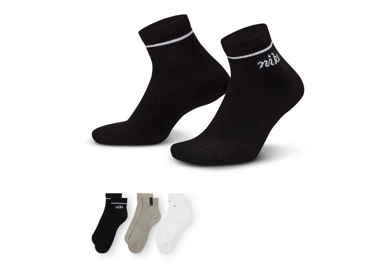 Logo Women's Quarter Ankle Socks - 3 Pack