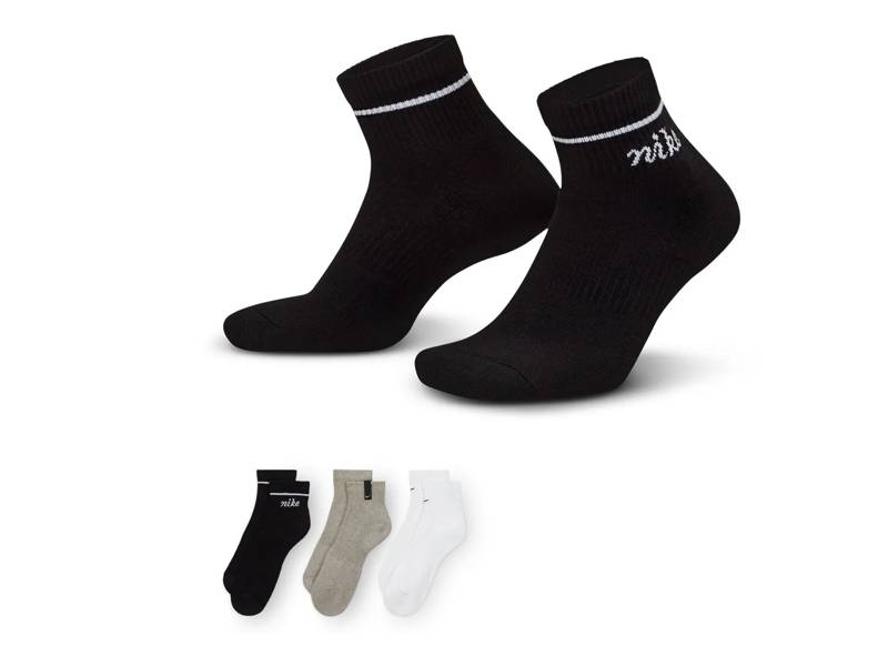 Logo Women's Quarter Ankle Socks - 3 Pack