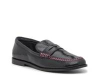 Blanket Stitch Penny Loafer Black view