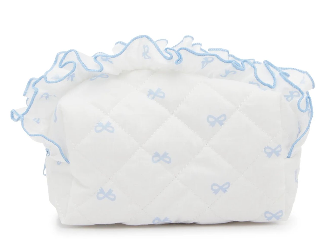 Blue Bow Print Toiletry Bag