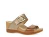 Shannon Wedge Sandal Tan/Gold Metallic view