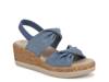 Riley Wedge Sandal Blue view
