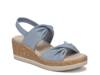 Riley Wedge Sandal Blue Denim view