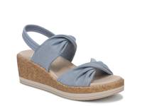 Riley Wedge Sandal Blue Denim view