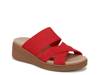 Fiona Sandal Fire Red Stretch Linen view