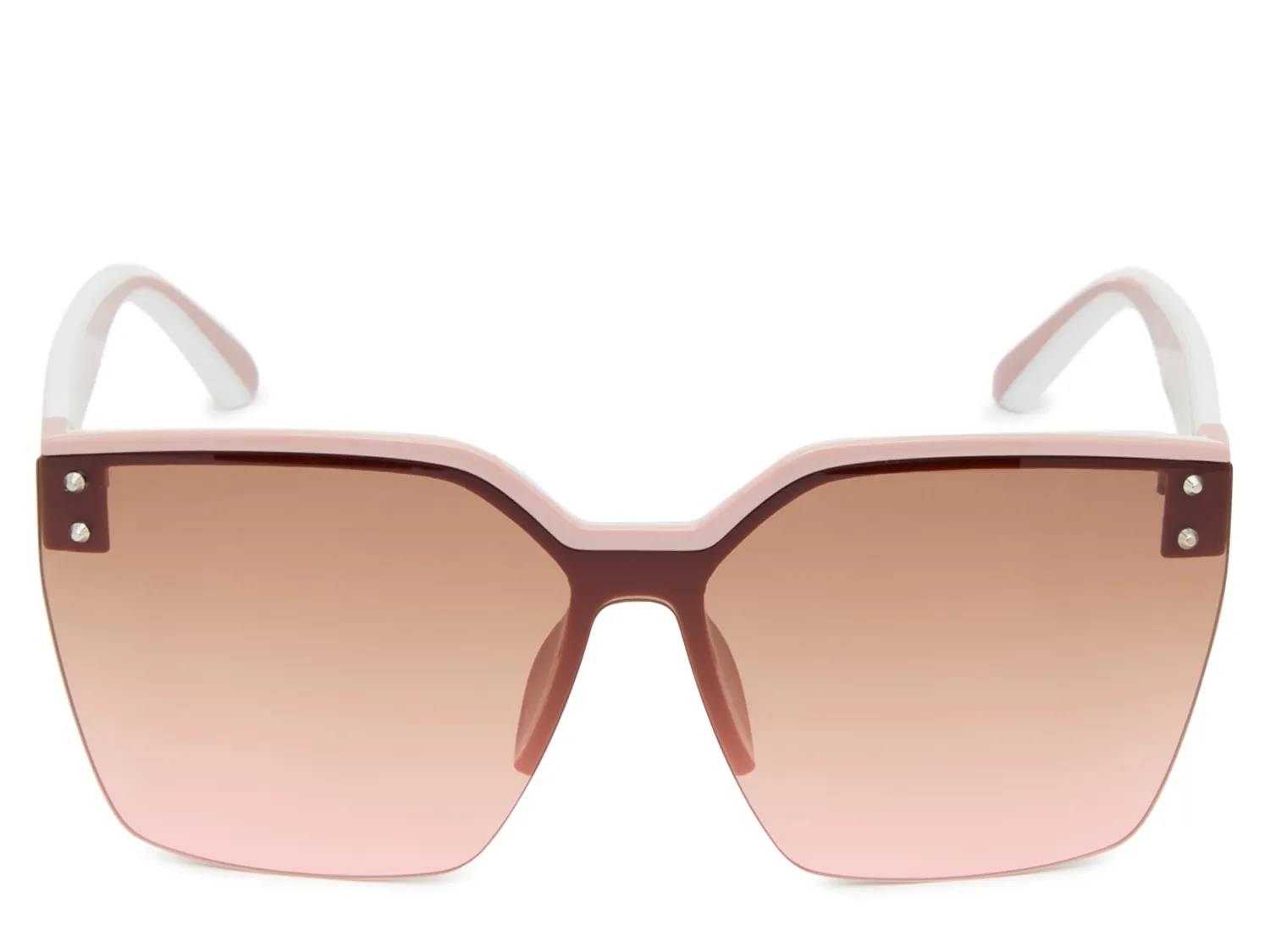 Rimless Shield Oversized Sunglasses
