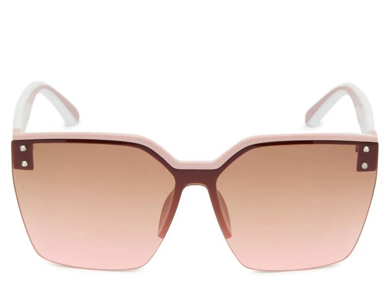 Rimless Shield Oversized Sunglasses