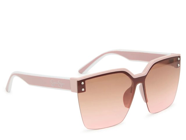 Rimless Shield Oversized Sunglasses