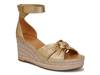 Clementine Espadrille Wedge Sandal Gold Metallic view