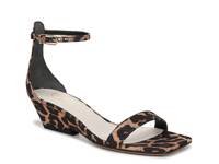 Sadie Wedge Sandal Brown Leopard Print Fabric view