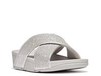 Lulu Glitterdust Wedge Sandal Silver Metallic view