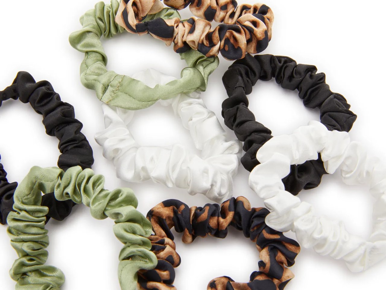 Skinny Silk Hair Tie Set - 8 Pack