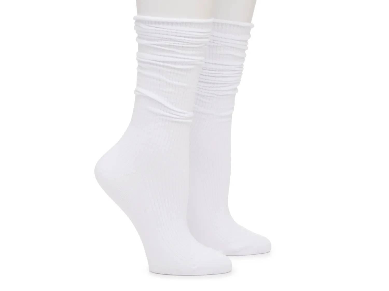 Ribbed Slouch Women's Crew Socks - 2 Pack