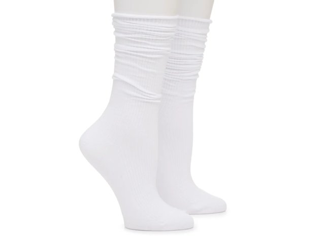 Ribbed Slouch Women's Crew Socks - 2 Pack