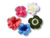Crochet Floral Jibbitz Set - 5 Pack Multicolor view