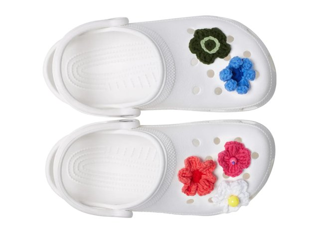 Crochet Floral Jibbitz Set - 5 Pack