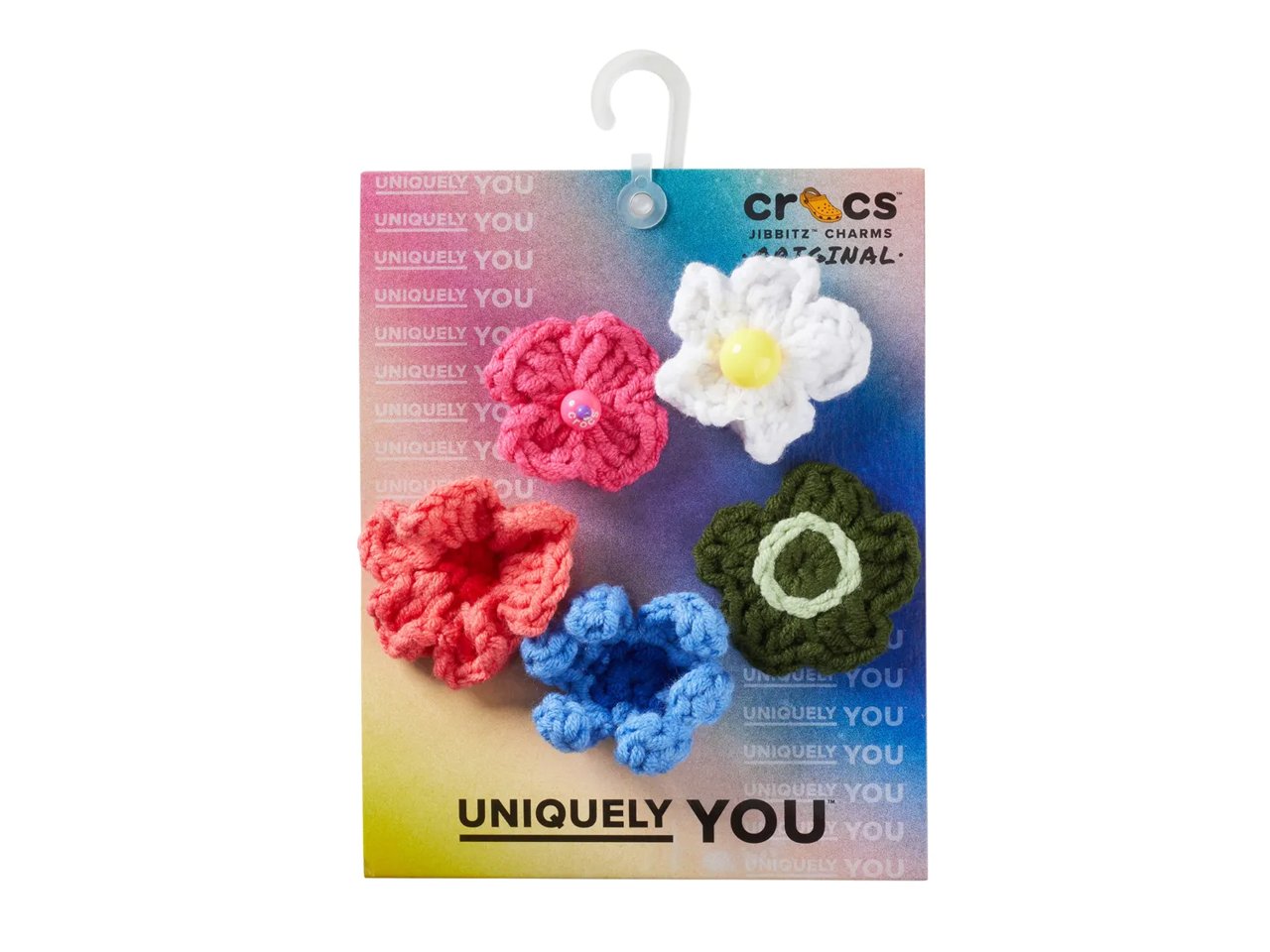 Crochet Floral Jibbitz Set - 5 Pack