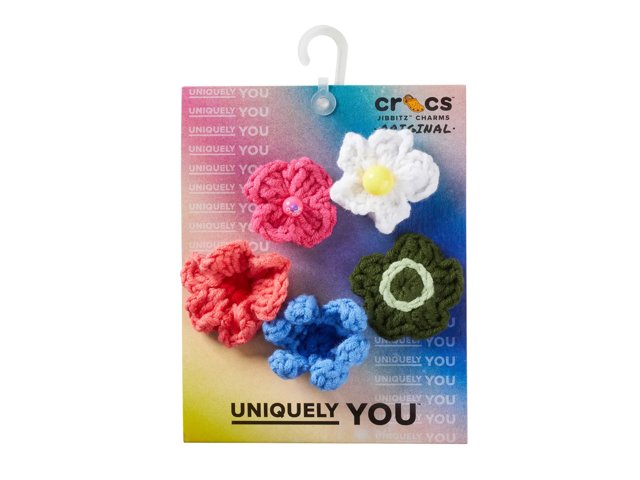 Crochet Floral Jibbitz Set - 5 Pack