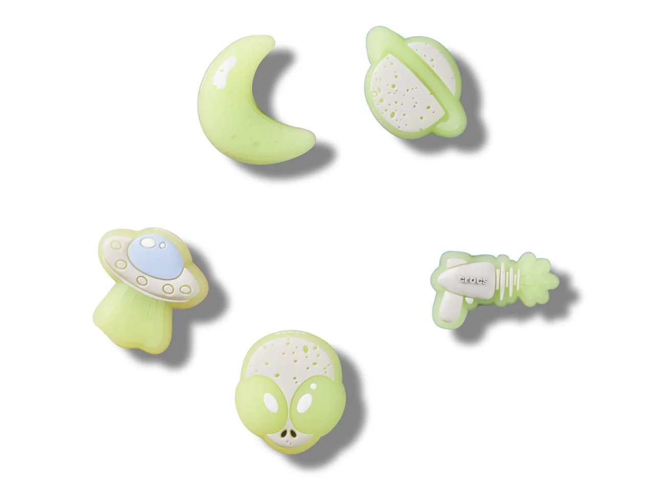 Glow in the Dark Space Jibbitz Set - 5 Pack