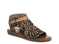 Denver Sandal Brown Leopard Print Textile view