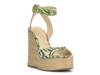 Kamindi Espadrille Wedge Sandal Green Multicolor view