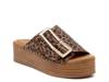 Dover Platform Sandal Tan/Black Leopard Print Suede view
