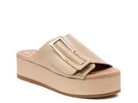 Dover Platform Sandal Beige Leather view