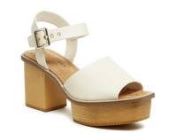 Groove Platform Sandal Shell Beige view