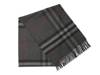 Giant Check Cashmere Scarf Dark Grey Plaid Print view