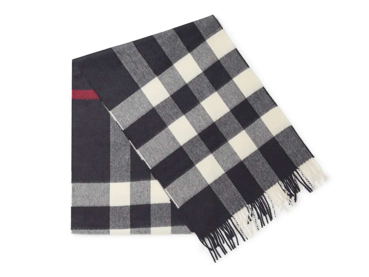 Half Mega Check Cashmere Scarf