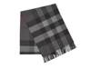 Half Mega Check Cashmere Scarf Black view