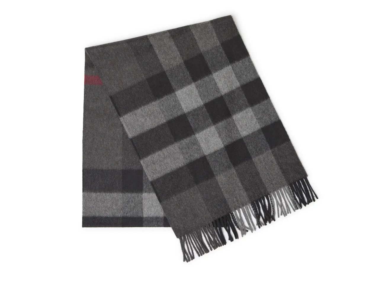 Half Mega Check Cashmere Scarf