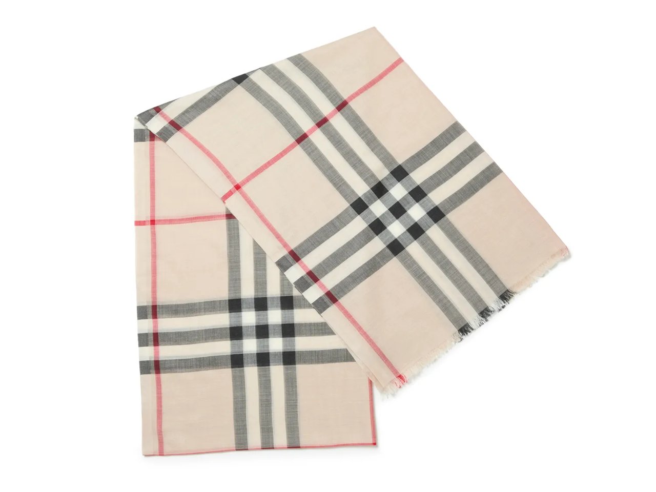 Giant Check Wool & Silk Scarf