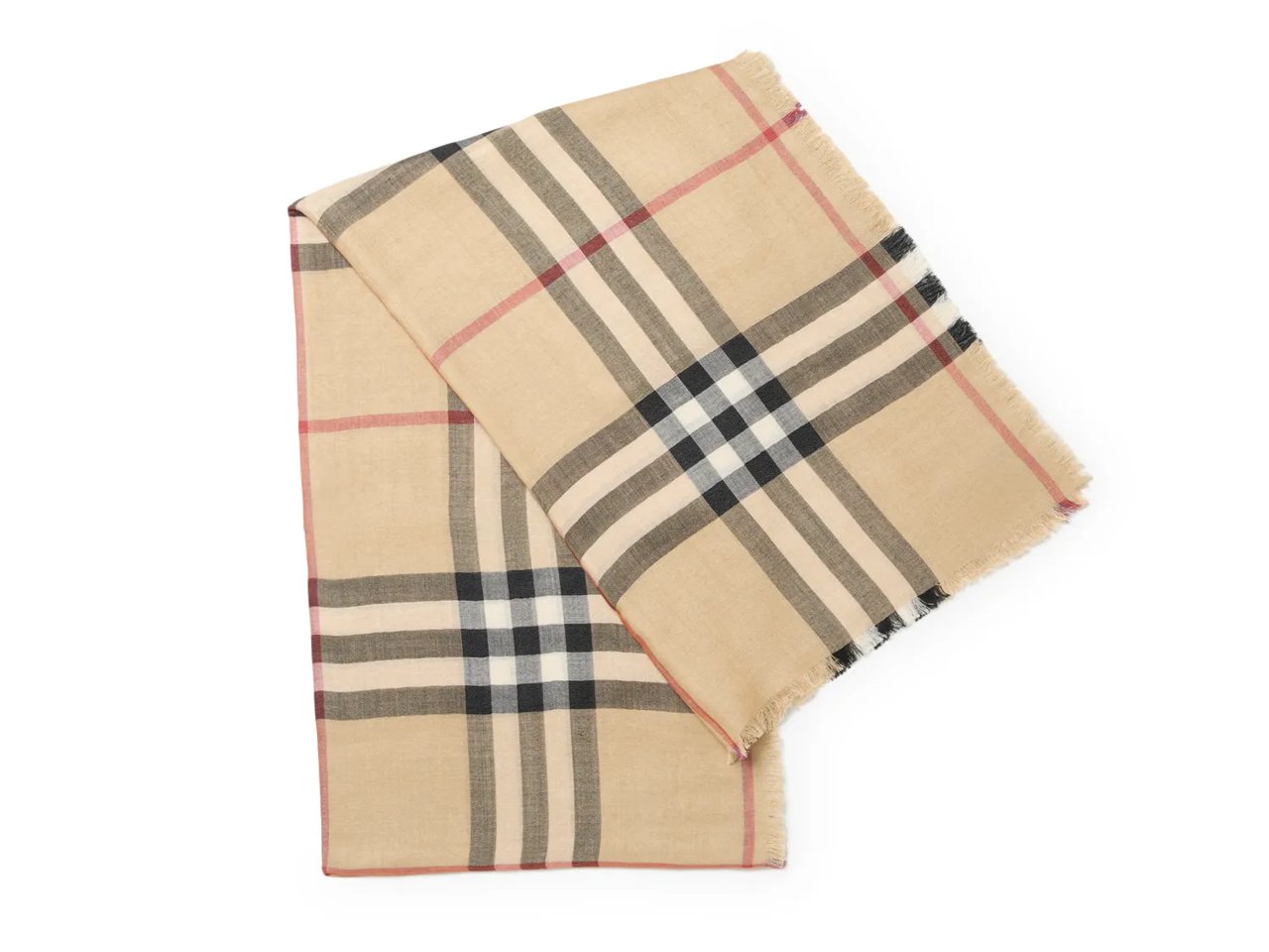 Reversible Check Wool & Silk Scarf