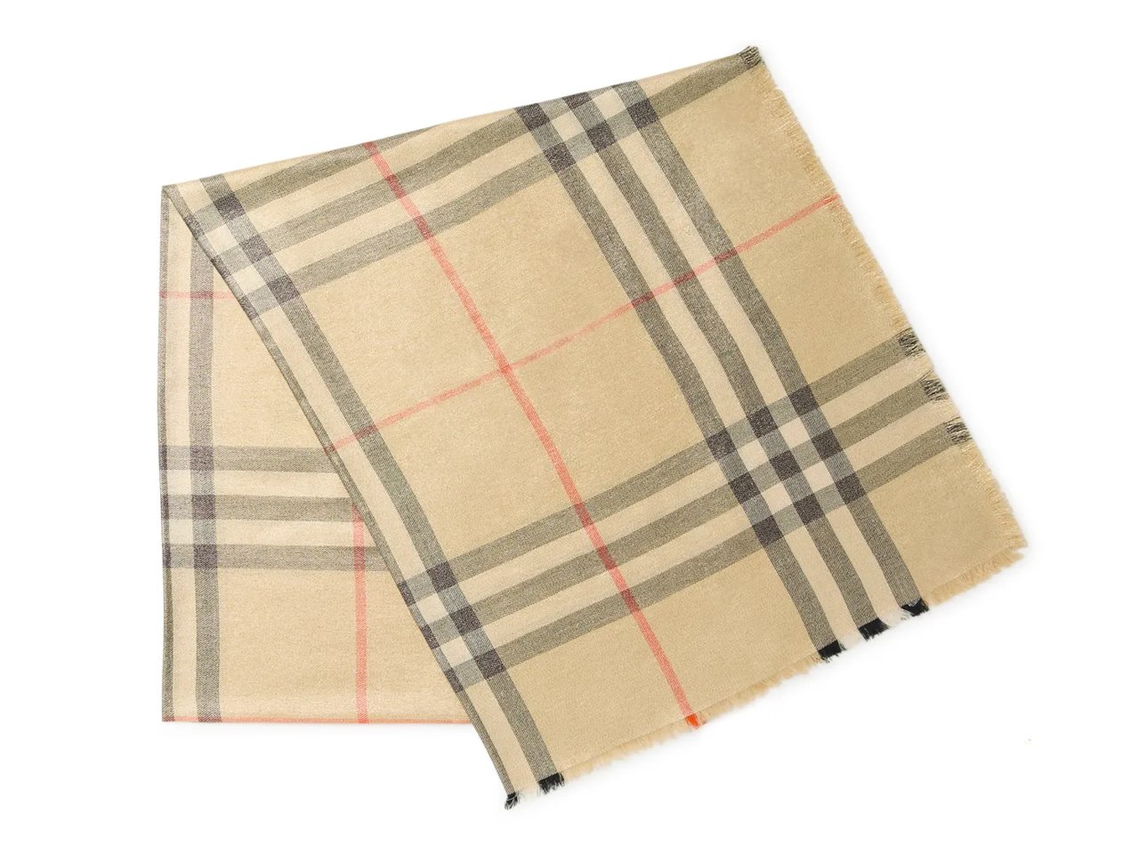 Giant Check Wool & Silk Scarf