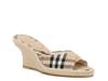 Mews Espadrille Wedge Sandal Tan Plaid Print view