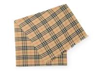 Check Cotton Scarf Tan Plaid Print view