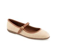 Baylee Mary Jane Flat Beige Raffia view