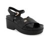 Cora Platform Sandal Black view